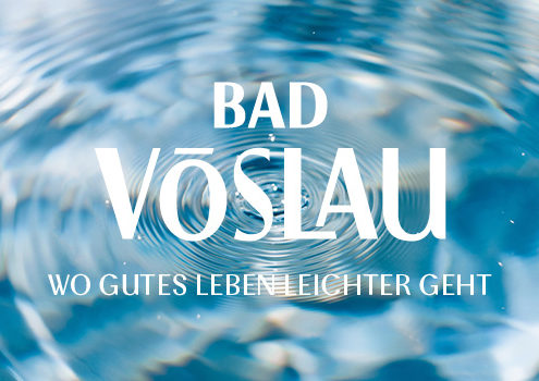 Bad Vöslau neues Logo mit neuem Claim: Wo gutes Leben leichter geht.