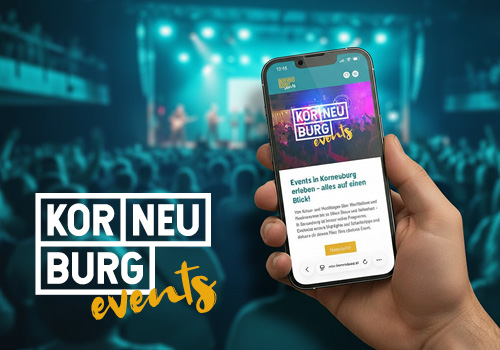 Eventmarken und Eventwebseite in Korneuburg
