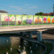 Neugestaltete Bahnbrücke in Tulln
