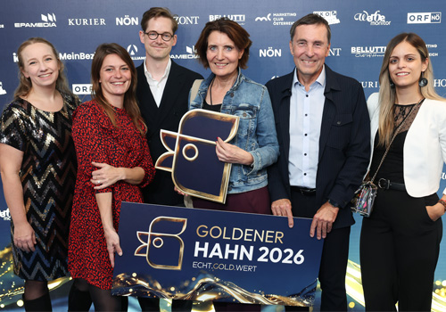 das message-Team beim Goldenen Hahn 2026 ©Katharina Schiffl
